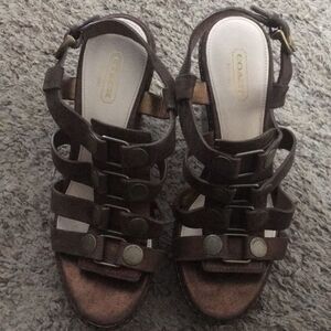 Coach Mallorie Wedge Sandals size 7